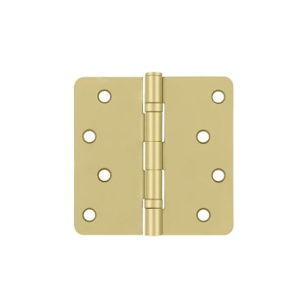 DELTANA S44R4BB 1/4 Radius Hinges Brushed Brass, 10PK S44R4BB4-XCP10